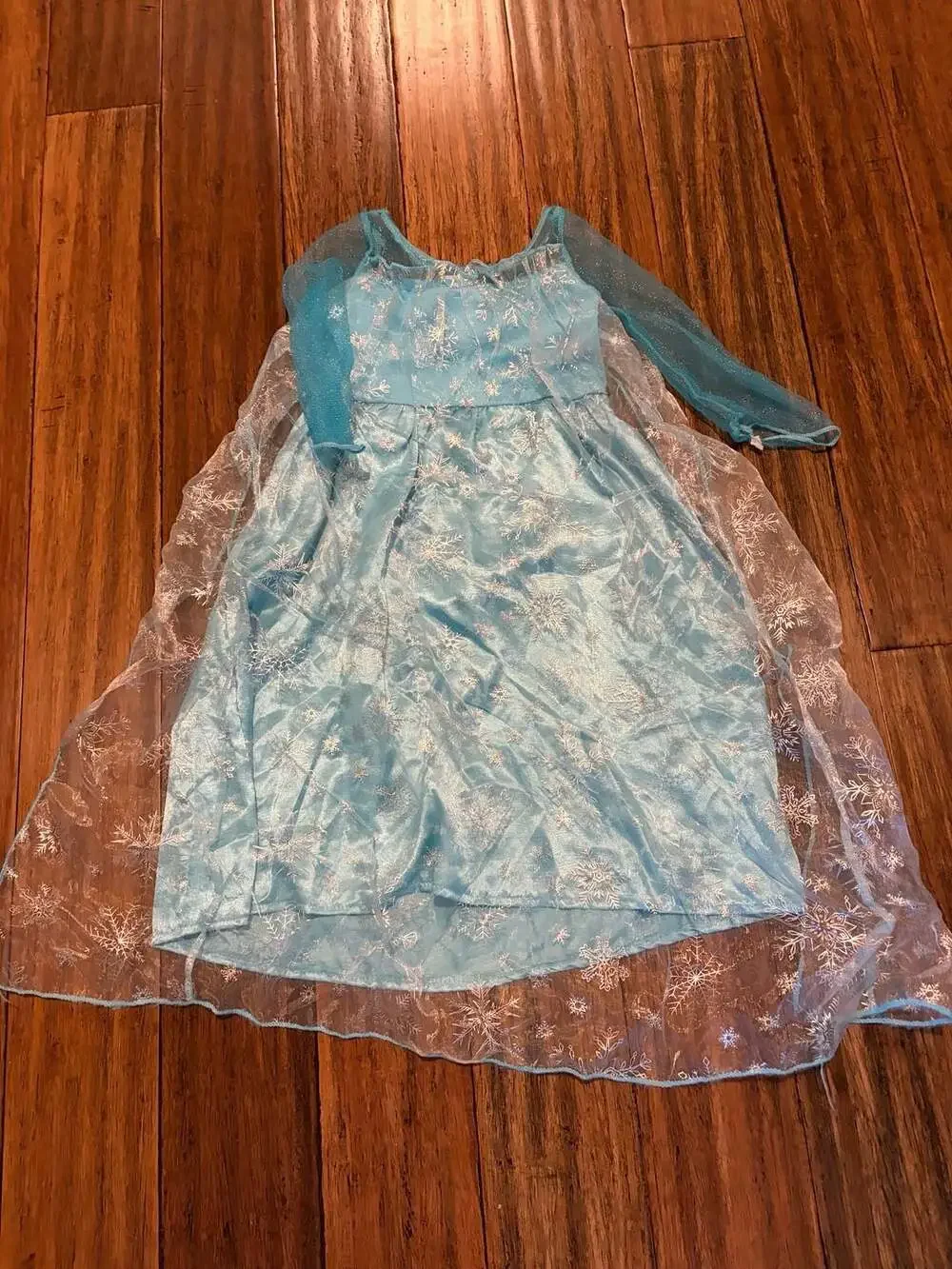 LOEL Frozen Queen Elsa Character Inspired Sequin Mesh Overlay Costume Dress 4T